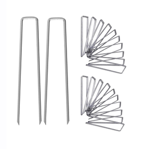 Piquets métalliques galvanisés <span class=keywords><strong>en</strong></span> U, ancres de sol <span class=keywords><strong>en</strong></span> acier, crochets de pelouse pour aménagement paysager, clous <span class=keywords><strong>en</strong></span> U, piquets <span class=keywords><strong>en</strong></span> U - Product Image 6