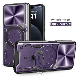 Magnético 360 Hold Stander Lente de ventana deslizante Protección completa a prueba de golpes para Tecno Camon 40 Premier/Pova7/Hot 60i/60/Vivo X200FE - Product Image 1