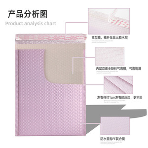 Bán buôn bong bóng bưu phẩm màu hồng độn envclopes giấy bong bóng Túi bưu phẩm - Product Image 6