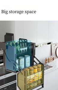 Organizador de Especias Extraíble para Armario de Cocina Goldmine, Estante Extraíble de 2 Niveles para <span class=keywords><strong>Despensa</strong></span> - Product Image 4