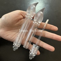 ISMAN 5ml Tube de gloss à lèvres unique en forme de stylo | Conteneur cosmétique vide en plastique transparent mince pour gloss à lèvres, emballage personnalisé avec logo