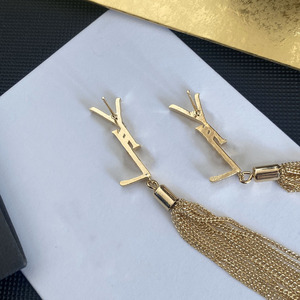 Pendientes de Aleación de Lujo de Marca Popular con Borla y Perla Plateados para Mujer - Product Image 4