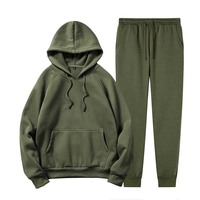Haute qualité à manches longues deux pièces à capuche et pantalon ensemble personnalisé surdimensionné entraînement hommes survêtement loisirs sport costumes