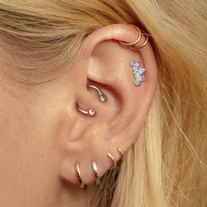 TOPOSH gran oferta <span class=keywords><strong>Labret</strong></span> titanio cuerpo Piercing joyería Marquesa cristal Blaze conjunto ventilador 16G labio anillo hélice pendiente al por mayor - Product Image 6