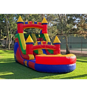 Petit toboggan gonflable solaire pour enfants, toboggan gonflable commercial robuste, combo de jeux pour parc d'attractions - Product Image 2