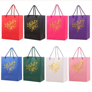 Hot bán tùy chỉnh sang trọng cảm ơn bạn Giấy Màu Hồng Túi hàng tạp hóa quần áo Boutique Bao bì Matte Túi giấy tùy chỉnh với logo - Product Image 6