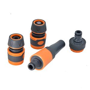 Buses de pulvérisation d'eau pour jardin, connecteurs en plastique PP orange pour tuyau, lavage de voitures et arrosage de fleurs, installation facile - Product Image 1