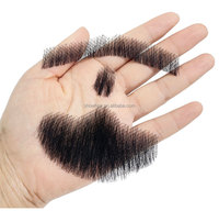 Barbe artificielle pour homme, 100% cheveux humains, nouée à la main, pour le visage, la moustache, les fêtes, le maquillage de film, le cosplay