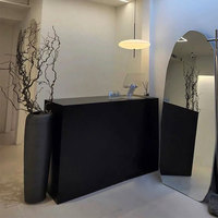 Bureau de réception minimaliste en laque noire pour femmes petit Bar Simple caissier magasin comptoir Net rouge Table de réception pour vêtements
