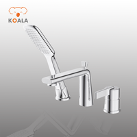 Nouveau design Chrome Salle de bain 3 trous Robinet de douche Ensemble de douche à main Baignoire Robinet de douche