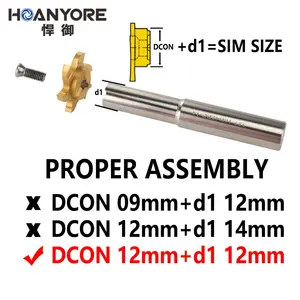 HOANYORE T字型カスタマイズ可能11.7-27.7mmフライス金属材料カスタムコーティングボックスOEMODMサポート回転加工