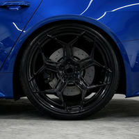 Jantes de course concaves en aluminium 6061-T6 forgé sur mesure, finition noir piano, 5X112 5X120, pour Audi RS6 RS7 BMW M5, 19 20 21 22 pouces