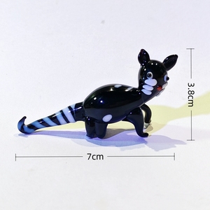 Adorno de cristal de gato negro hecho a mano para Halloween, Navidad, decoración del Día de San Valentín, regalo artesanal colorido, figurita de gato - Product Image 2