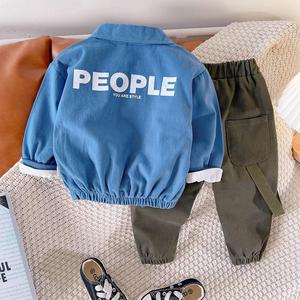 Children's Clothing <strong>Set</strong> Three-piece Suit <strong>1</strong>-4 <strong>Years</strong> <strong>Old</strong> <strong>Boy</strong> Suit Collar Casual Pants Bottoming Shirt Suit <strong>Baby</strong> <strong>Clothes</strong> - Product Image 2