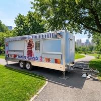 Chariot alimentaire, remorque à snacks, camion-restaurant extérieur, remorque à barre de remorquage, équipement de cuisson personnalisé avec équipement complet
