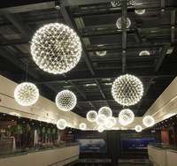 Lustre boule étoile postmoderne créatif pour hôtels de luxe
