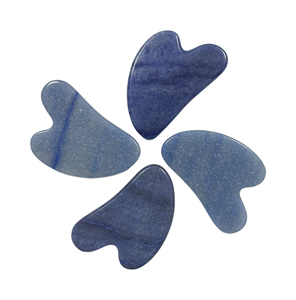 Anti Puffiness Face lifting <b>Jade</b> Massage tool Blue Aventurine Face Guasha - Product Image 5