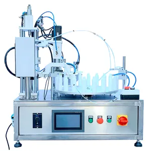 Essential oil cosmetic liquid glass bottle filling and capping machine