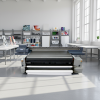 Imprimante UV hybride Winscolor 2500 mm, machine d'impression à plat et en rouleau pour bannières en vinyle et flex