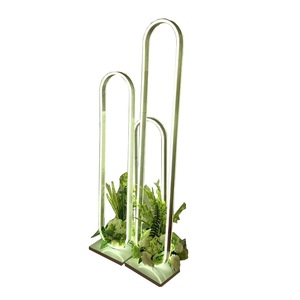 อุปกรณ์ประกอบฉากงานแต่งงานใหม่ ชุดสามชิ้นรูปวงรีเรืองแสง ตกแต่งขาตั้งดอกไม้งานแต่งงาน ของตกแต่งงานแต่งงาน ทางเดินดอกไม้งานแต่งงาน - Product Image 1