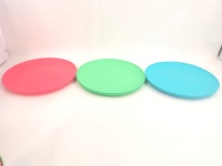 Lot de 2 couverts de vaisselle en plastique, assiette ronde durable, style européen, pour la maison, le camping, fabriqué à partir de paille de blé PP