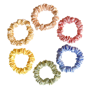 Coleteros de Seda y Satén para Mujer, Accesorios Elásticos para el Cabello, Lazos para el Cabello - Product Image 1