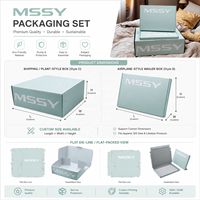 Boîte de rangement en carton personnalisable avec logo imprimé pour ensemble de literie matelassée, couverture et livraison, avec fermeture à enroulement pour entreprises