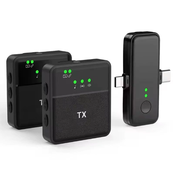 New Wholesale SX31 Wireless Microphone 3 in 1 Professional Lavalier 2.4GHz Vlog Mini Wireless Microphone for Mobile Phone