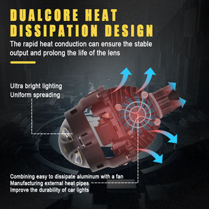 Kit de modernisation de phares G-View avec lentille de projecteur Bi <span class=keywords><strong>LED</strong></span> de 2,5 pouces, faisceau haut et bas - Blanc 6000K, 200W, 50000LM, faisceau focalisé, homologué DOT - Product Image 3