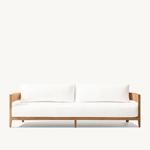 โซฟาไม้กลางแจ้งแบบแยกส่วน กันน้ำ สำหรับริมสระว่ายน้ำ ชายหาด สวน หรือระเบียง - Product Image 4