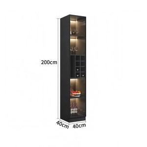 Meuble à vin d'angle moderne très populaire, vitrine de bar en verre pour salon, étagère de rangement en bois pour whisky et verres - Product Image 1