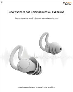 <span class=keywords><strong>Bouchon</strong></span> d'<span class=keywords><strong>oreille</strong></span> en silicone avec logo personnalisé Conception d'aileron de requin Bouchons d'<span class=keywords><strong>oreille</strong></span> de natation étanches antibruit pour protection auditive - Product Image 2