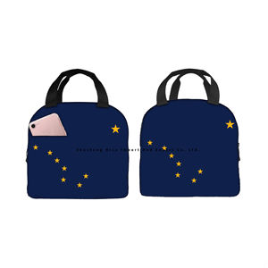 Personalizado discapacidad América <span class=keywords><strong>Alaska</strong></span> Estado Bandera Almuerzo Bolsa aislada Aislamiento térmico Almuerzo Bolsa - Product Image 1