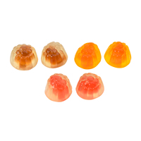 Bonbons gélifiés en forme de framboise en gros, deux couleurs, doux et moelleux, bonbons gommeux en vrac, fournisseur OEM ODM personnalisé