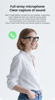 OEM/ODM para Gafas Inteligentes Bluetooth con 8 Millones de Píxeles, Traducción Simultánea, Función de IA, Gafas de Sol, Gafas de Realidad Aumentada