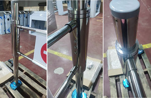 Süpermarket Manuel 2 Yönlü Giriş Kontrolü 304 Paslanmaz Çelik Salıncaklı Turnike Kapısı, Takip Etmeyi Engelleyici Özellikli - Product Image 5