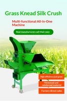 Machine à ensilage compacte 1 tonne/h, triphasée 220V/380V, broyeur de paille humide/sec double usage