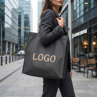 Sac de courses réutilisable en non-tissé, petite taille, logo personnalisé, certifié GRS, recyclable, capacité de charge 15 kg, poche intérieure, pour la vente en gros