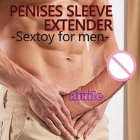 Anneau pénien en silicone réutilisable pour l'extension et l'épaississement du pénis, préservatif réaliste, agrandisseur, jouet sexuel masculin pour hommes et couples