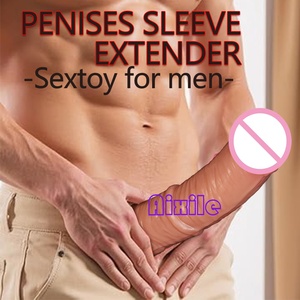 Extensor de Pene de Silicona, Anillo para Pene, Agrandador y Engrosador Reutilizable, Condón Realista, Juguete Sexual Masculino para Hombres y Parejas - Product Image 2