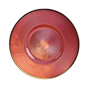 Piastra di ricarica bianca e blu intrecciata per commensali - Product Image 1