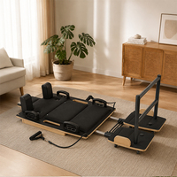 Machine de Pilates pliable Wavar, portable et compacte, pour entraînement à domicile, planche coulissante, entraînement de résistance du corps entier, idéale pour les petits espaces