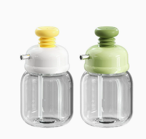 ขวดกดแก้วใสสำหรับน้ำมันและน้ำส้มสายชู ขวดซอสปรุงรสแบบใสสำหรับครัว - Product Image 2