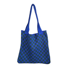 Borsa Tote da Donna BETTY LUORI, Moda Casual, Grande Capacità, Lavorata a Maglia, a Quadri, Chiusura Aperta, Fodera in Poliestere, Estate Autunno - Product Image 6