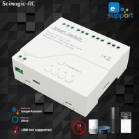 Ewelink G0103 Interrupteur intelligent universel pour la domotique, contrôleur de porte de garage intelligent WiFi 4CH 7-32V 433MHz sans USB sans RF