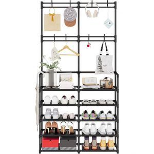 Multi <b>Functional</b> Clothes and Hat Hanger Modern Household Thickened Metal Modern Hanging <b>Shoes</b> Hanging Bag Storage Rack - Product Image 3