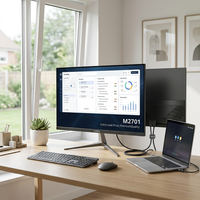 Moniteur IPS FHD 27 pouces 100 Hz avec haut-parleurs intégrés VGA VESA Cadre fin Support métallique Bureau Gaming OEM Personnalisé