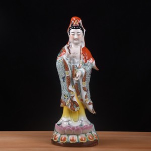 รูปปั้นเจ้าแม่กวนอิมสูง56ซม. รูปปั้นเซรามิกเพ้นท์ด้วยมือพระ<span class=keywords><strong>แม่</strong></span> - Product Image 4