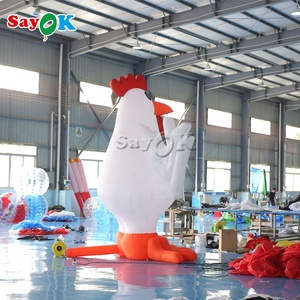 Pollo Inflable Personalizado para Restaurante, Modelo <span class=keywords><strong>de</strong></span> Gallo <span class=keywords><strong>de</strong></span> Dibujos Animados para Publicidad - Product Image 6