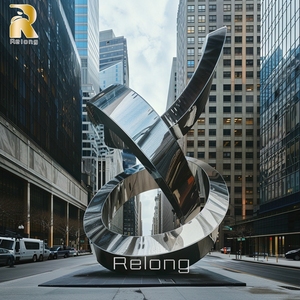 Scultura Moderna Astratta in Acciaio Inossidabile di Grandi Dimensioni RELONG, Personalizzabile per Decorazioni Urbane Esterne - Product Image 5